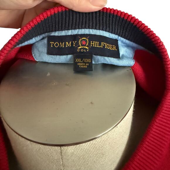 Tommy Hilfiger Golf Cotton Red Knit Long Sleeve Sweater Size XXL - Picture 3 of 6